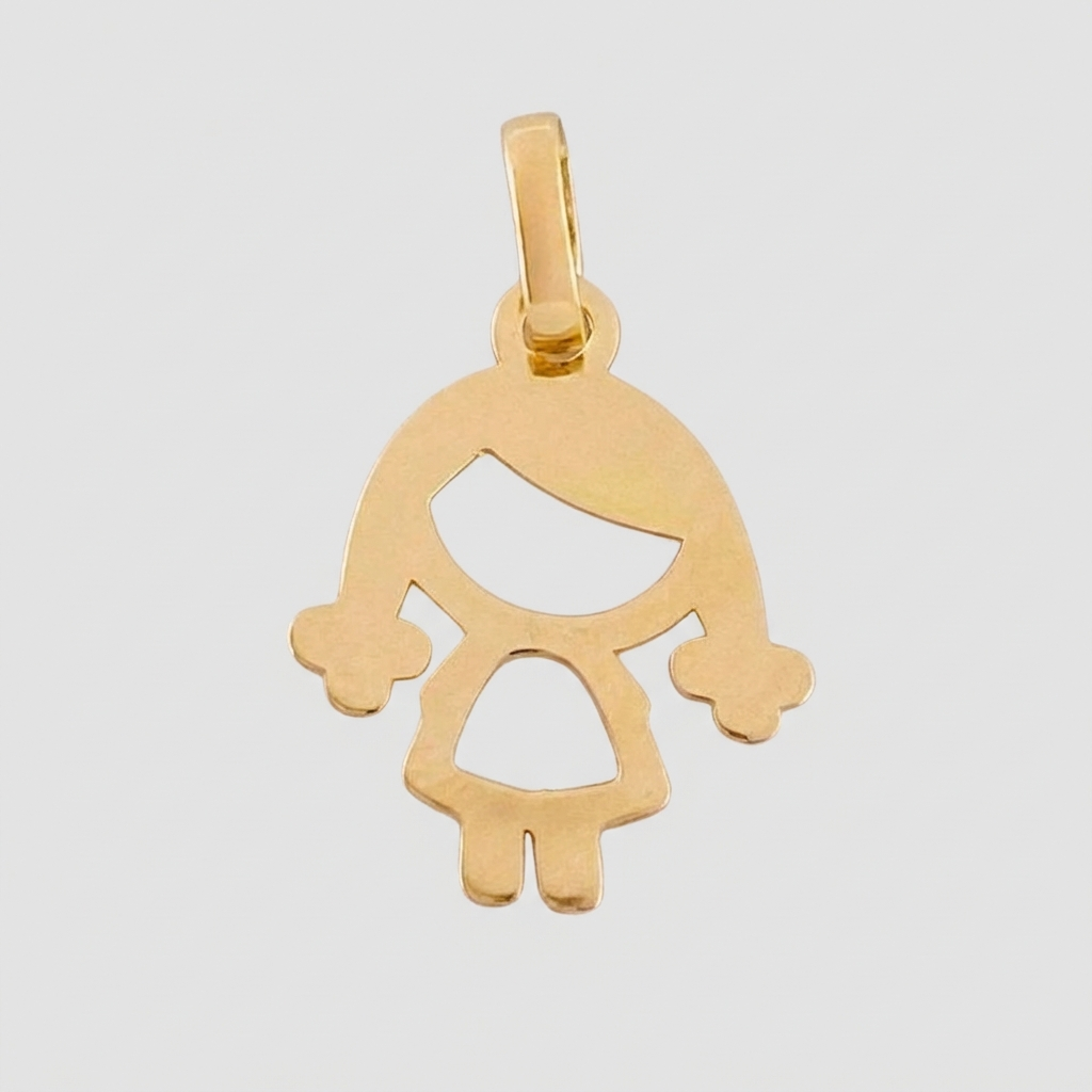 Dije Niña Silueta 0.45 g / 2 cm Oro Amarillo 18K