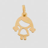 Dije Niña Silueta 0.45 g / 1.9 cm Oro Amarillo 18K