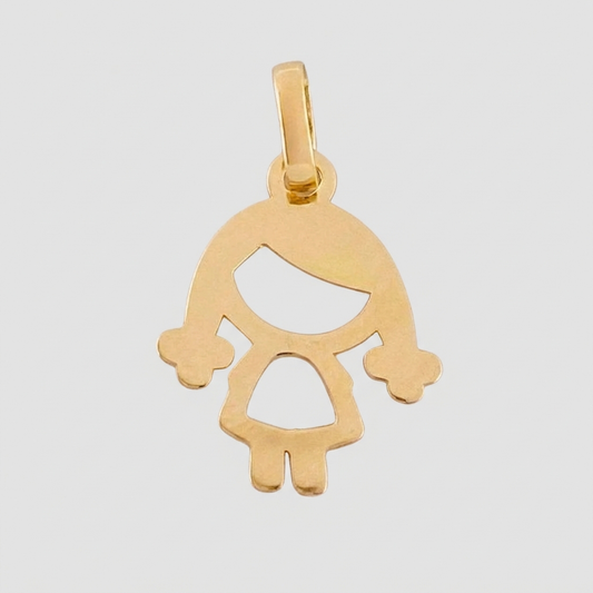 Dije Niña Silueta 0.5 g / 1.9 cm Oro Amarillo 18K