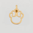 Dije Ratón Con Moño 0.45 g / 1.7 cm Oro Amarillo 18K