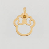 Dije Ratón Con Moño 0.45 g / 1.7 cm Oro Amarillo 18K