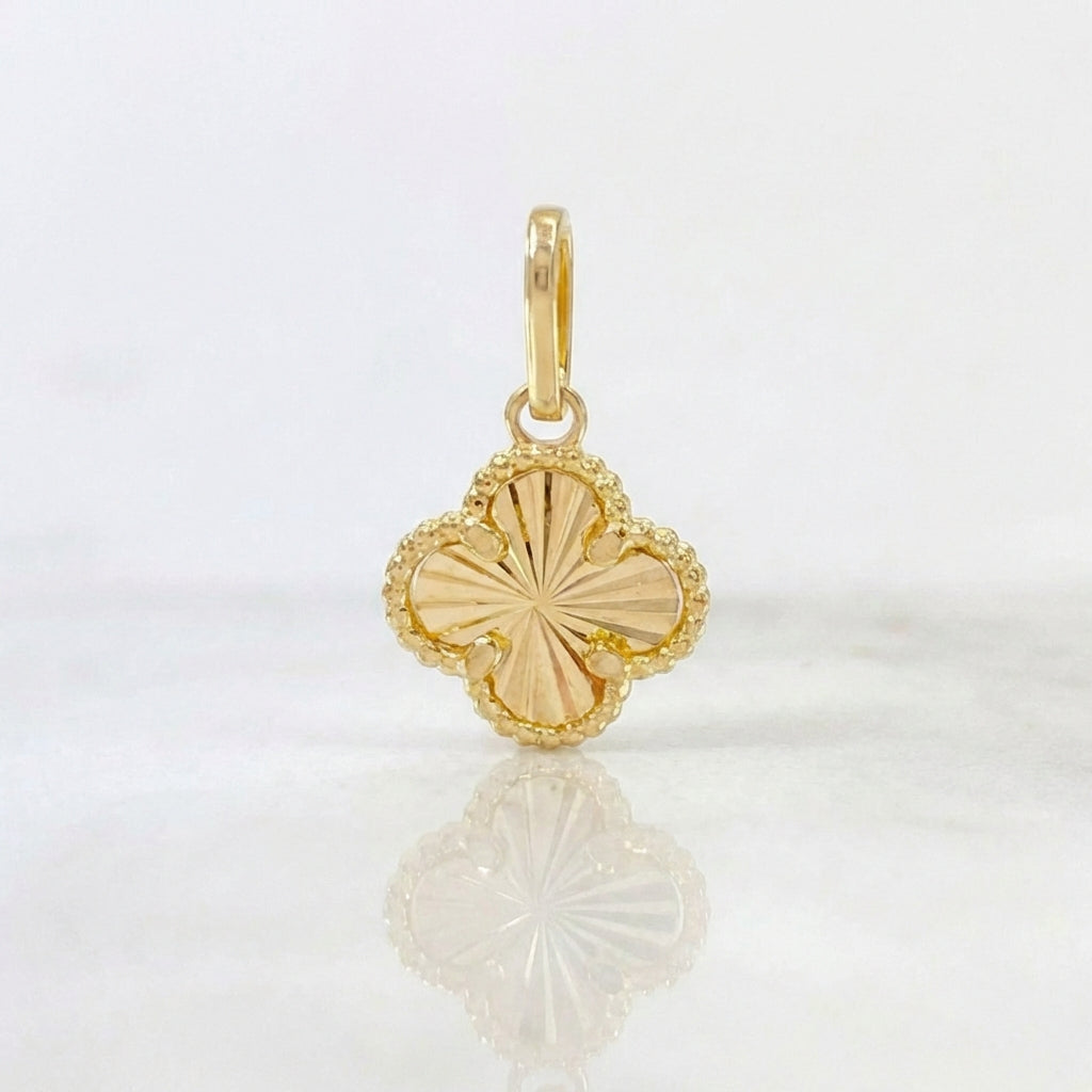 Dije Trebol Dorado 0.75gr / 1.8cm / Oro Amarillo Nac.Esp. 18K *