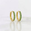 Candongas Carril Punteada 1.9gr / 1.5cm / Oro Amarillo 18K