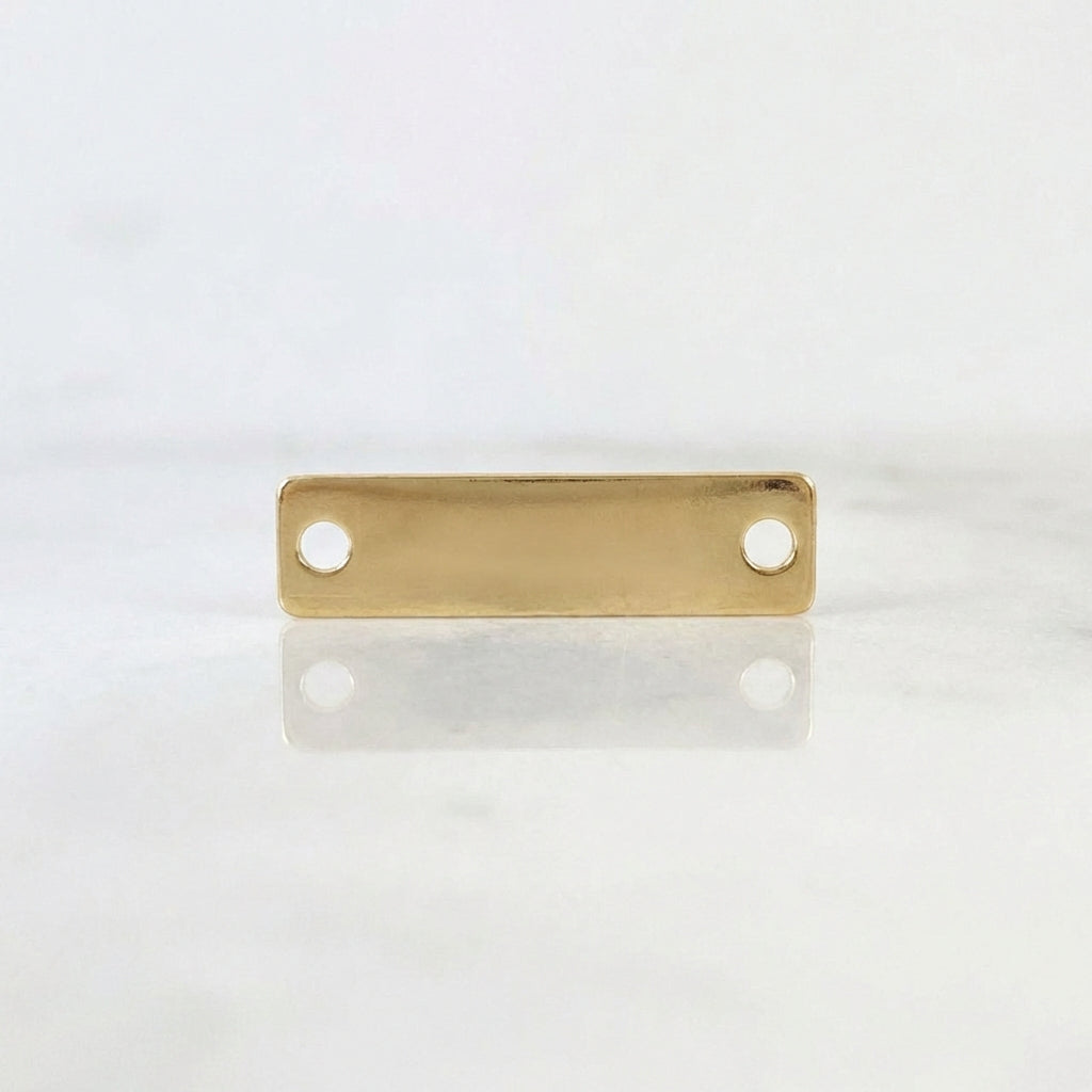 Herraje Placa Rectangular 0.75gr / 2.8cm / Oro Amarillo 18K