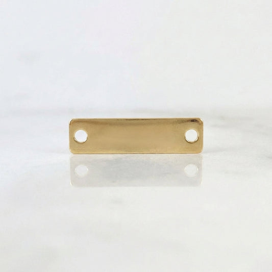 Herraje Placa Rectangular 0.75gr / 2.8cm / Oro Amarillo 18K