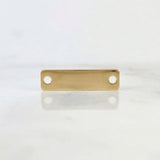 Herraje Placa Rectangular 0.75gr / 2.8cm / Oro Amarillo 18K