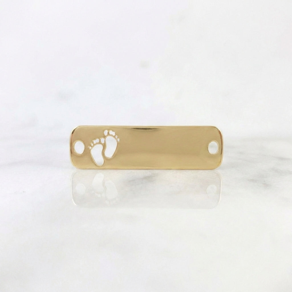 Herraje Placa Pie 0.8 g / 2.8 cm Oro Amarillo 18K