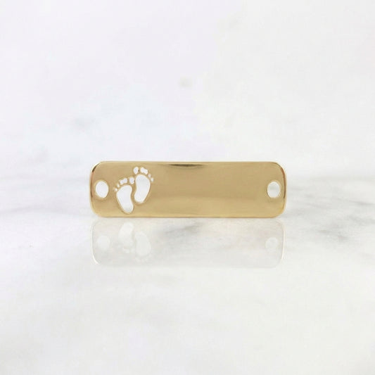 Herraje Placa Pie 0.9 g / 2.8 cm Oro Amarillo 18K
