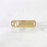 Herraje Placa Pie 0.8 g / 2.8 cm Oro Amarillo 18K