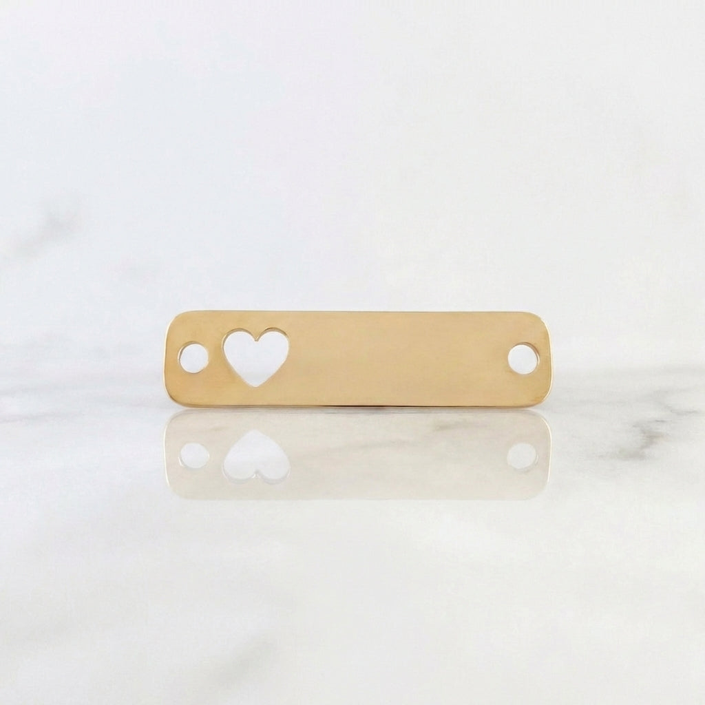 Herraje Placa Corazón 0.7 g / 2.8 cm Oro Amarillo 18K