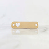 Herraje Placa Corazón 0.7 g / 2.8 cm Oro Amarillo 18K