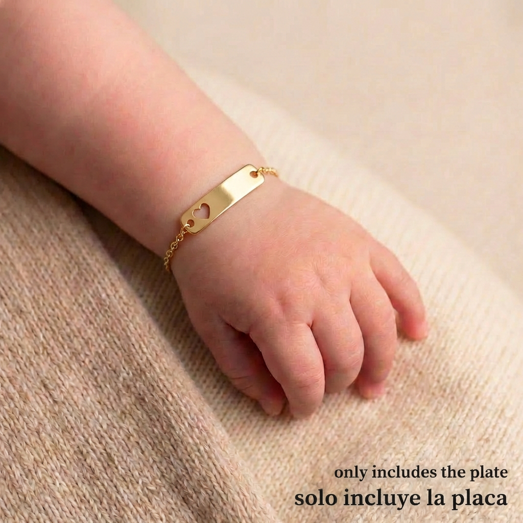 Herraje Placa Corazón 0.7 g / 2.8 cm Oro Amarillo 18K