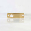 Herraje Placa Corona 0.7 g / 2.8 cm Oro Amarillo 18K