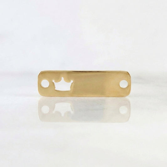 Herraje Placa Corona 0.7 g / 2.8 cm Oro Amarillo 18K