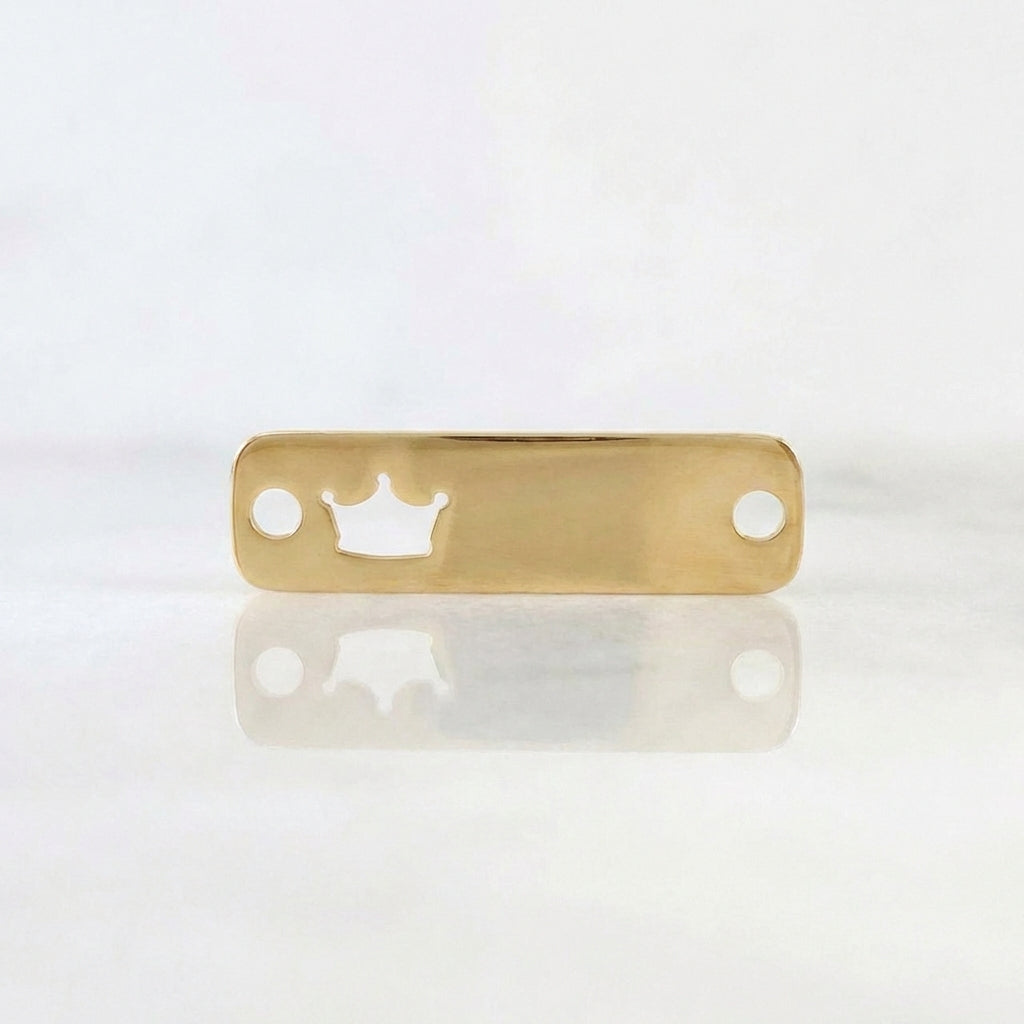 Herraje Placa Corona 0.75 g / 2.8 cm Oro Amarillo 18K