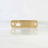 Herraje Placa Corona 0.75 g / 2.8 cm Oro Amarillo 18K