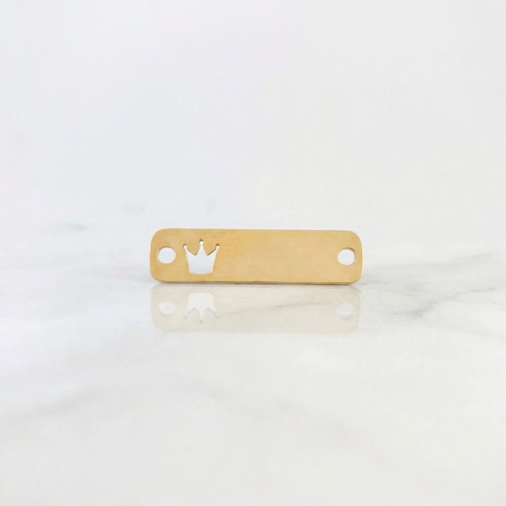 Herraje Placa Corona 0.7 g / 2.8 cm Oro Amarillo 18K