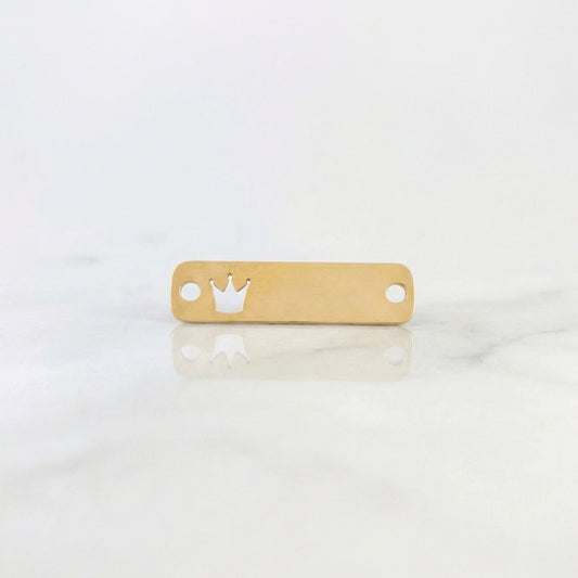 Herraje Placa Corona 0.7 g / 2.8 cm Oro Amarillo 18K
