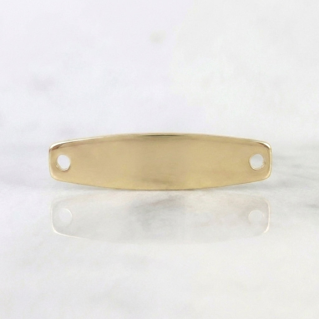 Herraje Placa Hexagonal 0.7gr / 3cm / 6.9mm Oro Amarillo 18K
