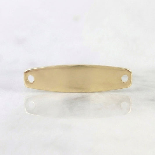 Herraje Placa Hexagonal 0.7gr / 3cm / 6.9mm Oro Amarillo 18K