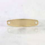 Herraje Placa Hexagonal 0.7gr / 3cm / 6.9mm Oro Amarillo 18K