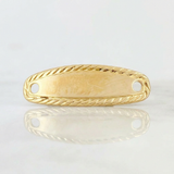 Herraje Placa Ovalada Bordeada 0.25 g / 2.2 cm Oro Amarillo 18K