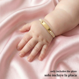 Herraje Placa Rectangular Bordeada 0.2 g / 2 cm Oro Amarillo 18K