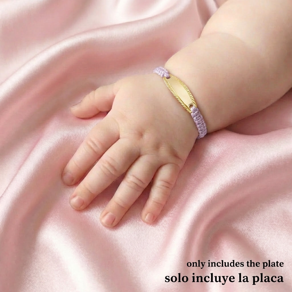 Herraje Placa Ovalada Bordeada 0.25 g / 2.2 cm Oro Amarillo 18K