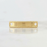 Herraje Placa Rectangular Bordeada 0.2 g / 2 cm Oro Amarillo 18K