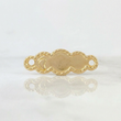 Herraje Placa Nube Pie Bordeada 0.25 g / 2.2 cm Oro Amarillo 18K