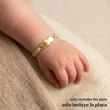 Herraje Placa Nube Pie Bordeada 0.25 g / 2.2 cm Oro Amarillo 18K