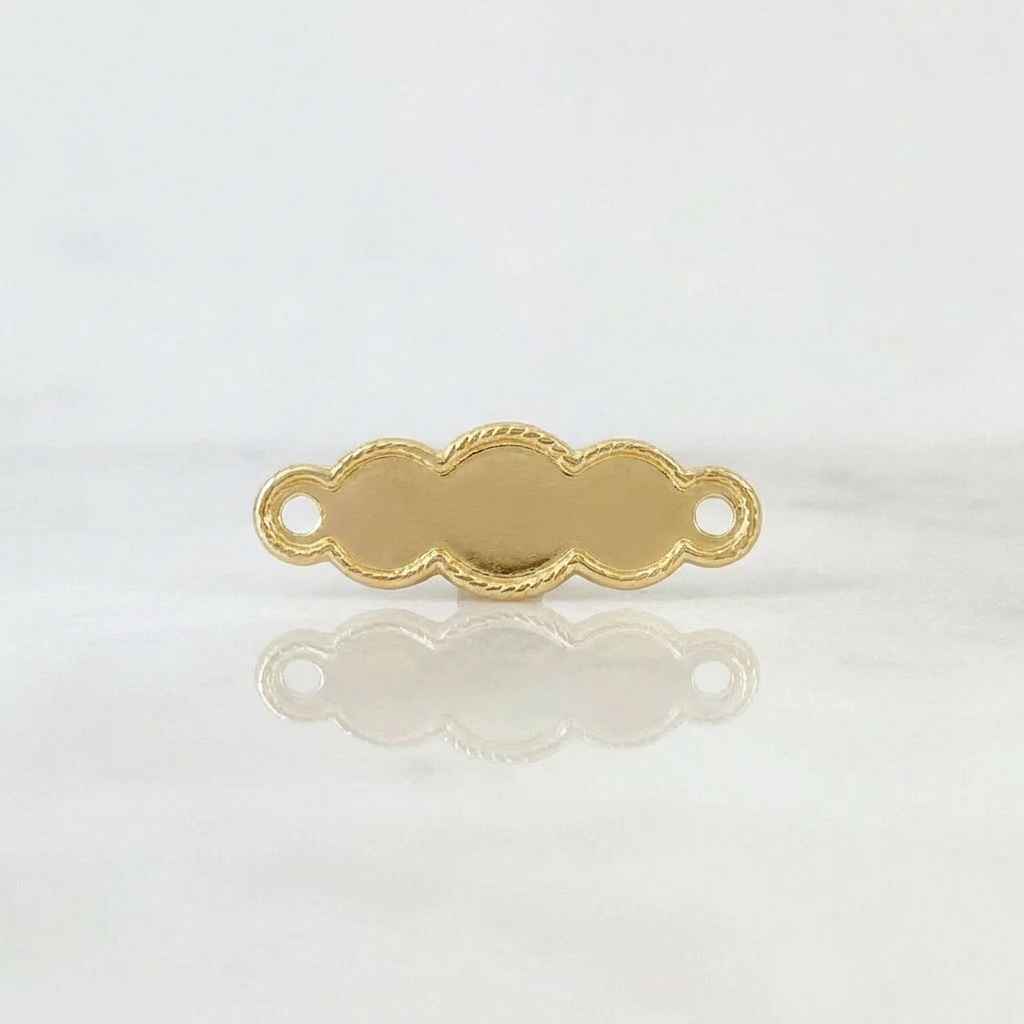 Herraje Placa Nube 0.6gr / 2.2cm / Oro 18K
