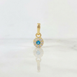 Dije Flor En Circulo 0.45 g / 1.3 cm Oro Amarillo 18K