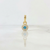Dije Flor En Circulo 0.45 g / 1.3 cm Oro Amarillo 18K