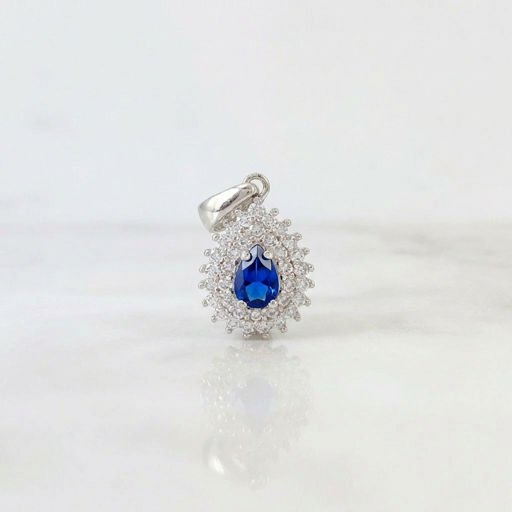 Dije Gota Tupida 1.95 g / 2.1 cm Oro Blanco 18K