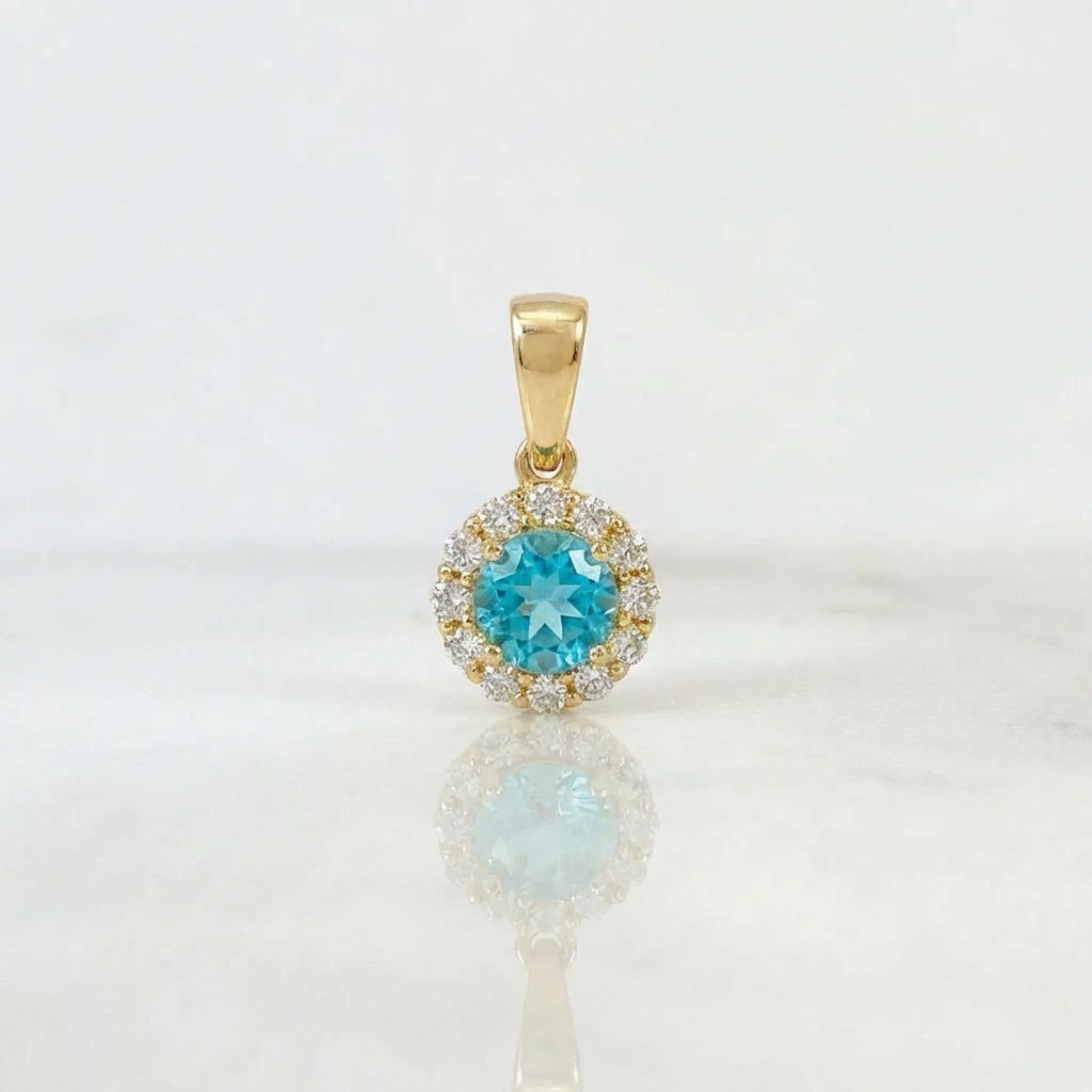 Dije Flor Tupida 1.85 g / 1.8 cm Oro Amarillo 18K