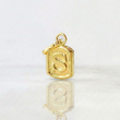 Dije Letra S Marco Texturizado 0.35gr / 1.5cm / Oro Amarillo 18K *