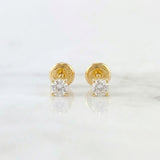 Topos Cuatro Garras 0.7 g / 3.2 mm Oro Amarillo 18K