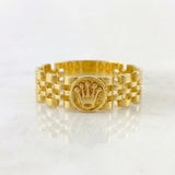 Anillo Correa Sello Corona 3.6 g / T8 Oro Amarillo 18K