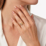 Anillo Mariposa Silueta 1.1 g / T7 1/4 Oro Amarillo 18K
