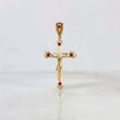 Dije Cruz Cristo Rubies 35pts 4.15gr / 5cm / Oro Amarillo 18K