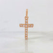 Dije Cruz Tupida 0.85 g / 2 cm Oro Rosa 18K