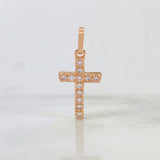 Dije Cruz Tupida 0.85 g / 2 cm Oro Rosa 18K