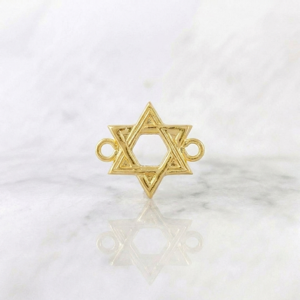 Herraje Estrella De David 0.6 g / 1.6 cm Oro Amarillo 18K