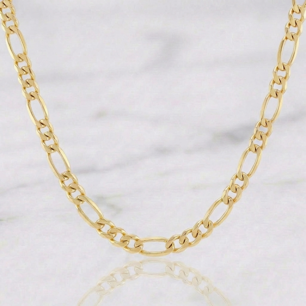 Cadena Figaro 7.6gr / 73cm / 4.6mm Oro Amarillo 18K