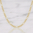 Cadena Figaro 8gr / 60.2cm / 4.3mm Oro Amarillo 18K