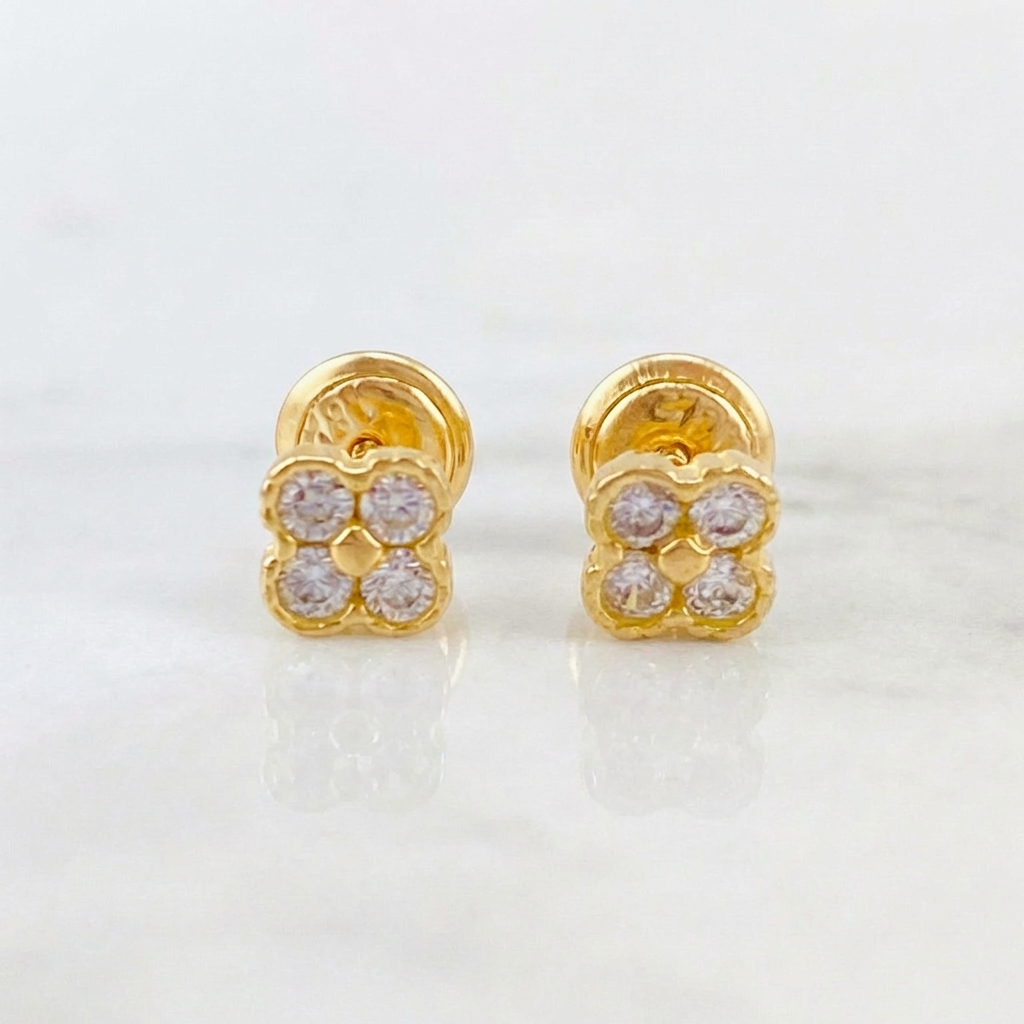 Topos Trebol 0.65 g / 3.8 mm Oro Amarillo 18K