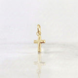 Dije Cruz Lisa 0.15 g / 1.4 cm Oro Amarillo 18K