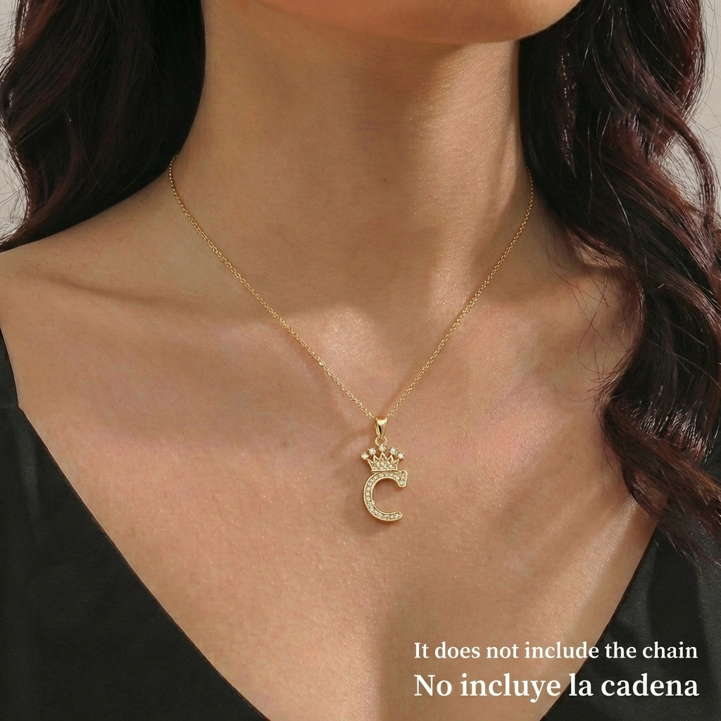 Dije Corona Letra C 1.7 g / 2.6 cm Oro Amarillo 18K