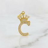 Dije Corona Letra C 1.7 g / 2.6 cm Oro Amarillo 18K